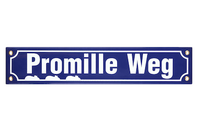 Image of Schild Promilleweg bei JUMBO