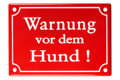 Image of Schild Warnung vor dem Hund