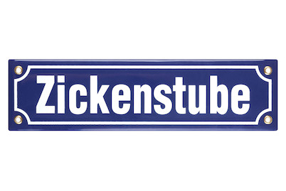 Image of Schild Zickenstube bei JUMBO