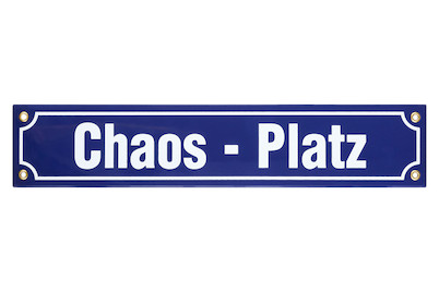 Image of Schild Chaosplatz bei JUMBO