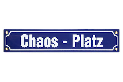 Image of Schild Chaosplatz