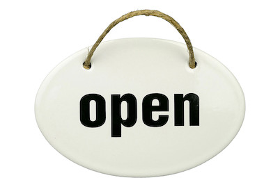 Image of Schild open closed mit Kordel bei JUMBO