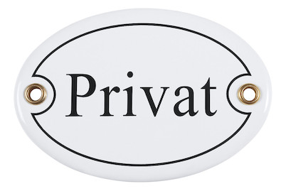 Image of Schild Privat bei JUMBO