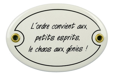 Image of Schild Ordre convient aux petits esprits bei JUMBO