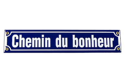 Image of Schild Chemin du bonheur