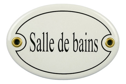Image of Schild Salle de bains bei JUMBO