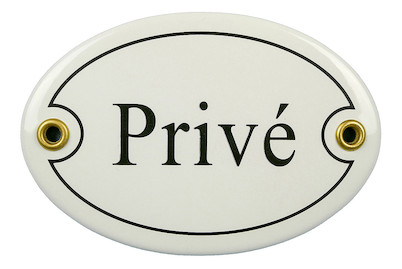Image of Schild Privé bei JUMBO