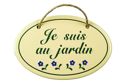 Image of Schild Je suis au jardin bei JUMBO