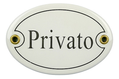 Image of Schild Privato bei JUMBO