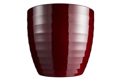 Image of Übertopf Rille ø 25 cm dunkelrot bei JUMBO