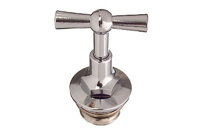 Image of Ventiloberteil Knebel 1/2 matt-chrom bei JUMBO