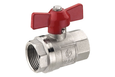 Image of Kugelhahn 3/4 IG mit Flügelgriff, vernickelt bei JUMBO