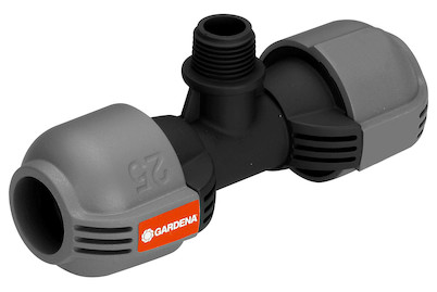 Image of Gardena Sprinklersystem T-Stück, 25 mm x 1/2in.-Aussengewinde bei JUMBO