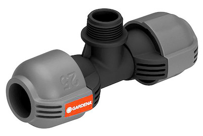 Image of Gardena Sprinklersystem T-Stück, 25 mm x 3/4in.-Aussengewinde bei JUMBO