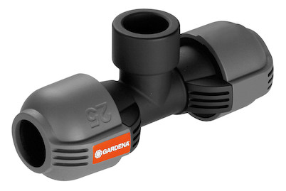 Image of Gardena Sprinklersystem pro T-Stück mit Gewinde, 25 mm x 3/4in.- Innengewinde