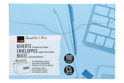 Image of Qualité&Prix Kuvert C5 Fenster rechts 100 Stück bei JUMBO