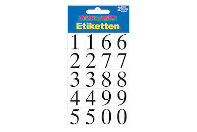 Image of Sticker Zahlen schwarz 20mm