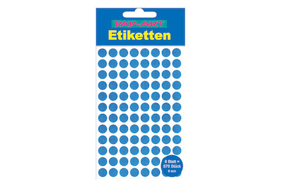 Image of Sticker Etiketten rund blau 8mm