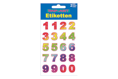 Image of Sticker Zahlen bunt 16mm