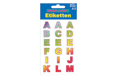 Image of Sticker Buchstaben bunt 14mm