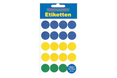 Image of Sticker Etiketten rund farbig 18mm