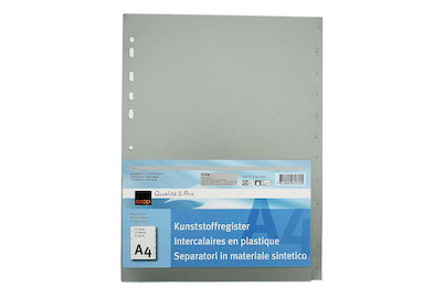 Image of Qualité&Prix Register PP A4 grau 12-tlg. bei JUMBO