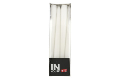 Image of InHouse Spitzkerzen weiss 2.2x24cm 12 Stück bei JUMBO