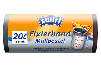 Image of Swirl Müllbeutel mit elastischem Zugband 20 L bei JUMBO