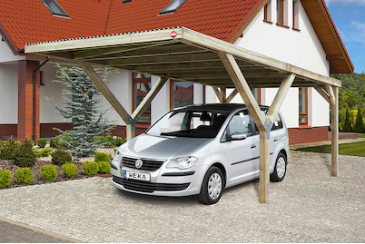 Image of Oecoplan Carport Y-Einzel (606 x 204 cm), holz bei JUMBO