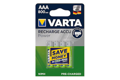 Image of Varta Accu AAA Power 800mAh 4er Bli