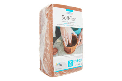 Image of Soft-Ton terracotta 2500 g lufthärtend / brennbar 1040°C bei JUMBO