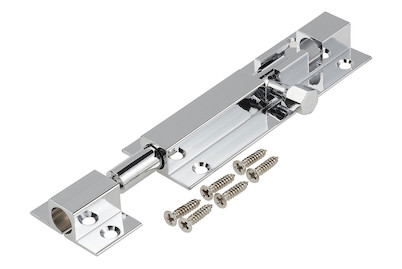 Image of Grendelriegel Messing verchromt 76 mm bei JUMBO