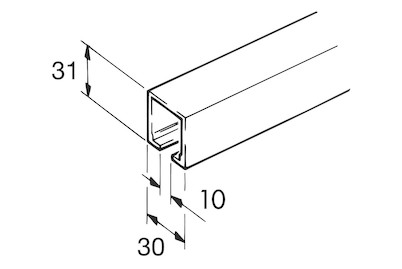 Image of EKU Schiene Typ 60/100 Aluminium 200 cm bei JUMBO