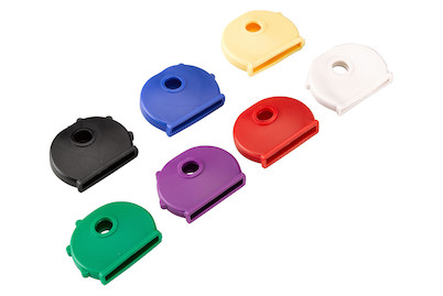 Rema Schlüsselkappen eckig, 10 Stück, Kunststoff, farbig sortiert