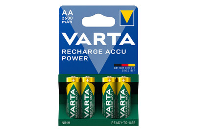 Image of Varta Recharge Accu Power Batterien Aa/Lr6 2600mAh 4 St. bei JUMBO