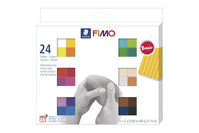 Image of Set Fimo soft Materialpackung, 24 Halbblöcke à 25g, SB-Box