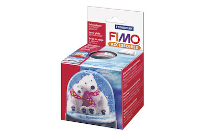 Image of Fimo Schneekugel rund, 90x75mm, mit Boden und Stöpsel, SB-Box bei JUMBO
