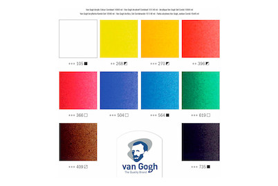 Image of VG Akryl Set 10x40ML mit Zubehör bei JUMBO