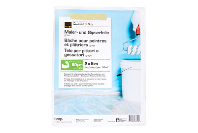 Image of Qualité&Prix Maler-+ Gipserfolie 2x5 m grau bei JUMBO