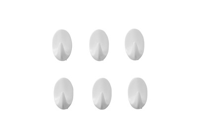 Image of Mini-Haken oval weiss bei JUMBO