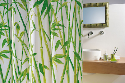 Image of Duschvorhang Bambus 180x200 cm grün