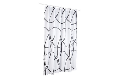 Image of Spirella Duschvorhang Ribbon 180 x 200 cm schwarz/weiss bei JUMBO