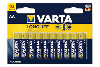 Image of Varta Longlife Batterien Aa/Lr6 10 Stück bei JUMBO