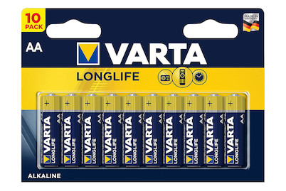 Image of Varta Longlife Batterien Aa/Lr6 10 Stück