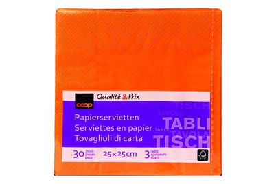 Image of Inhouse Servietten orange 1/4 24cm 30 Stück bei JUMBO