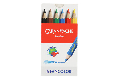 Image of Caran d'Ache Fancolor 1/2 Farb. Sort. 6 Stk-FSC