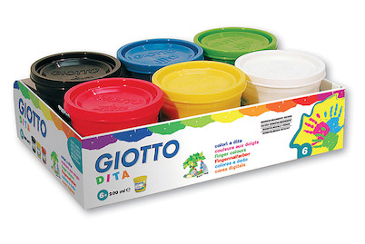 Image of Giotto Fingerfarben Dita Set 6 x 100 ml