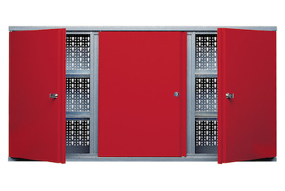 Image of Hängeschrank rot mit 3 Türen bei JUMBO