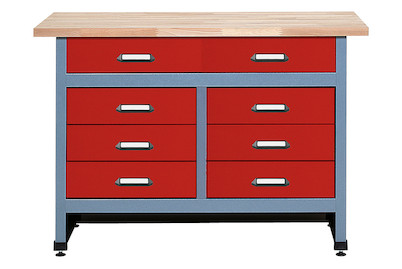 Image of Werkbank rot 6 kleine Schubladen bei JUMBO