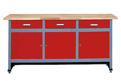 Image of Werkbank rot 3 Schubladen bei JUMBO
